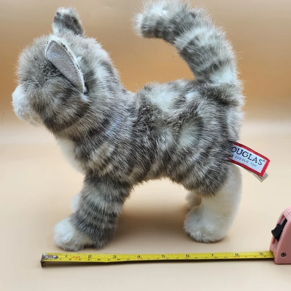 Douglas Cuddle Toy Stuffed Animal Plush Grey White Striped Tabby Cat #1866